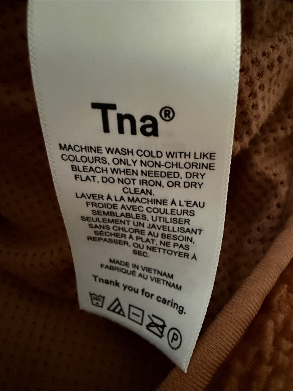 TNA Aritzia Teddy Polar Vest in Brown - Picture 5 of 10